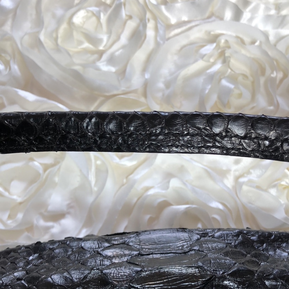 Zagliani Bag Black Python Leather - image 8